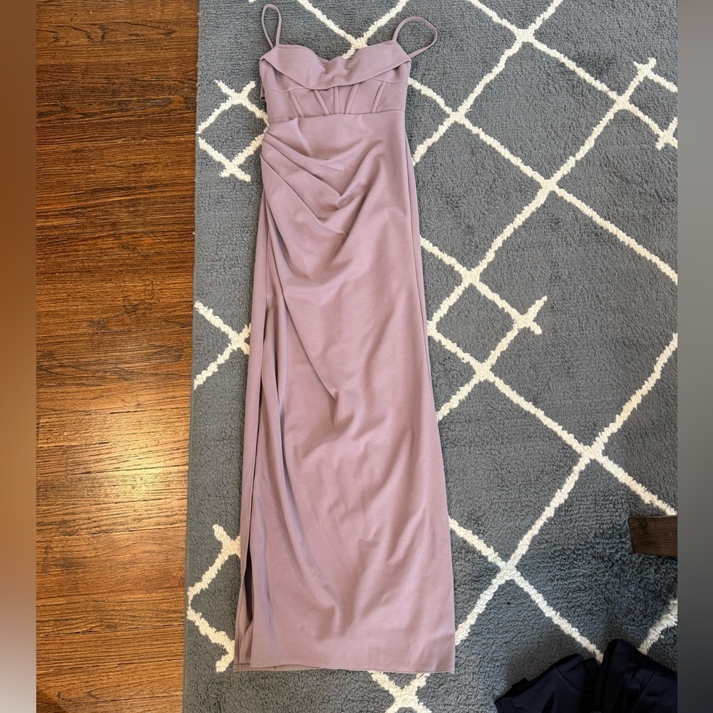 Azazie Dusk Sheath Pleated Chiffon Dress